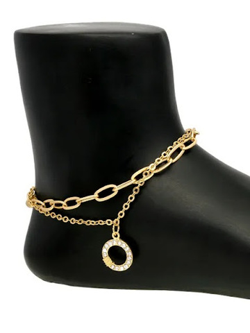 Western Losse Anklet in Gold Finish